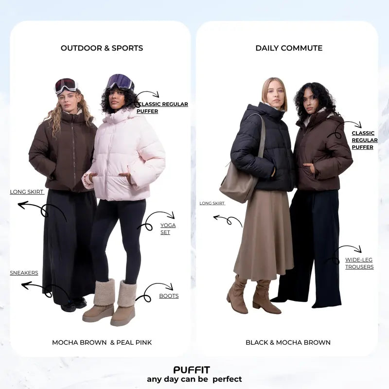 WarmCore™ Short Faux Fur Lined Detachable Hooded Puffer Jacket
