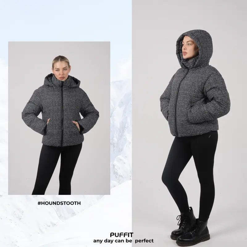 WarmCore™ Short Faux Fur Lined Detachable Hooded Puffer Jacket